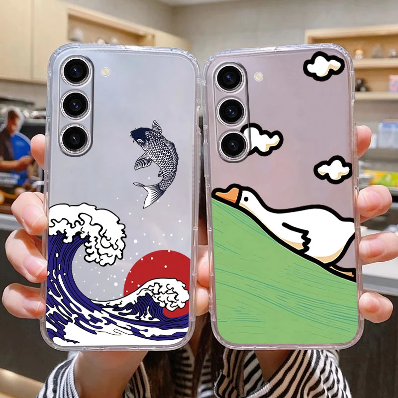 Funda para teléfono Samsung Galaxy A35 5G, carcasa transparente de TPU suave con dibujos de gato lindo, Galaxy A35 - imagen 3