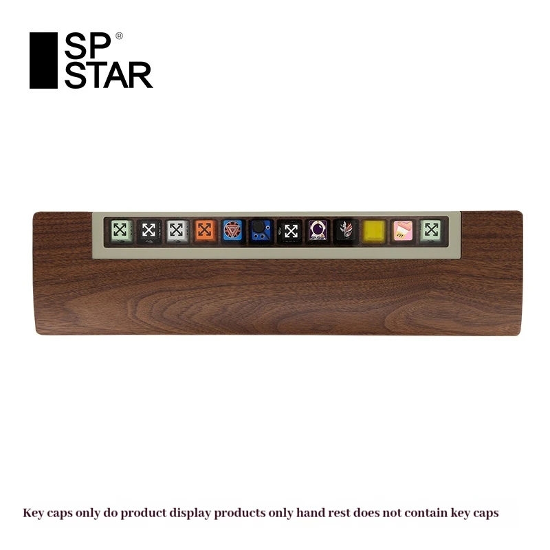 Reposamanos de nogal SP-STAR con succión magnética y teclas, decoración de área de visualización, panel acrílico, reposamuñecas para teclado mecánico - imagen 4