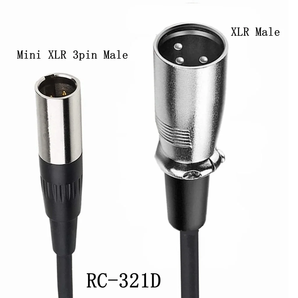 0,5 M 1,5 M Mini XLR 3 pines macho a XLR Cable hembra de 3 pines para Blackmagic Pocket Cinema 4k cámara micrófono interfaz Cable de Audio - imagen 3