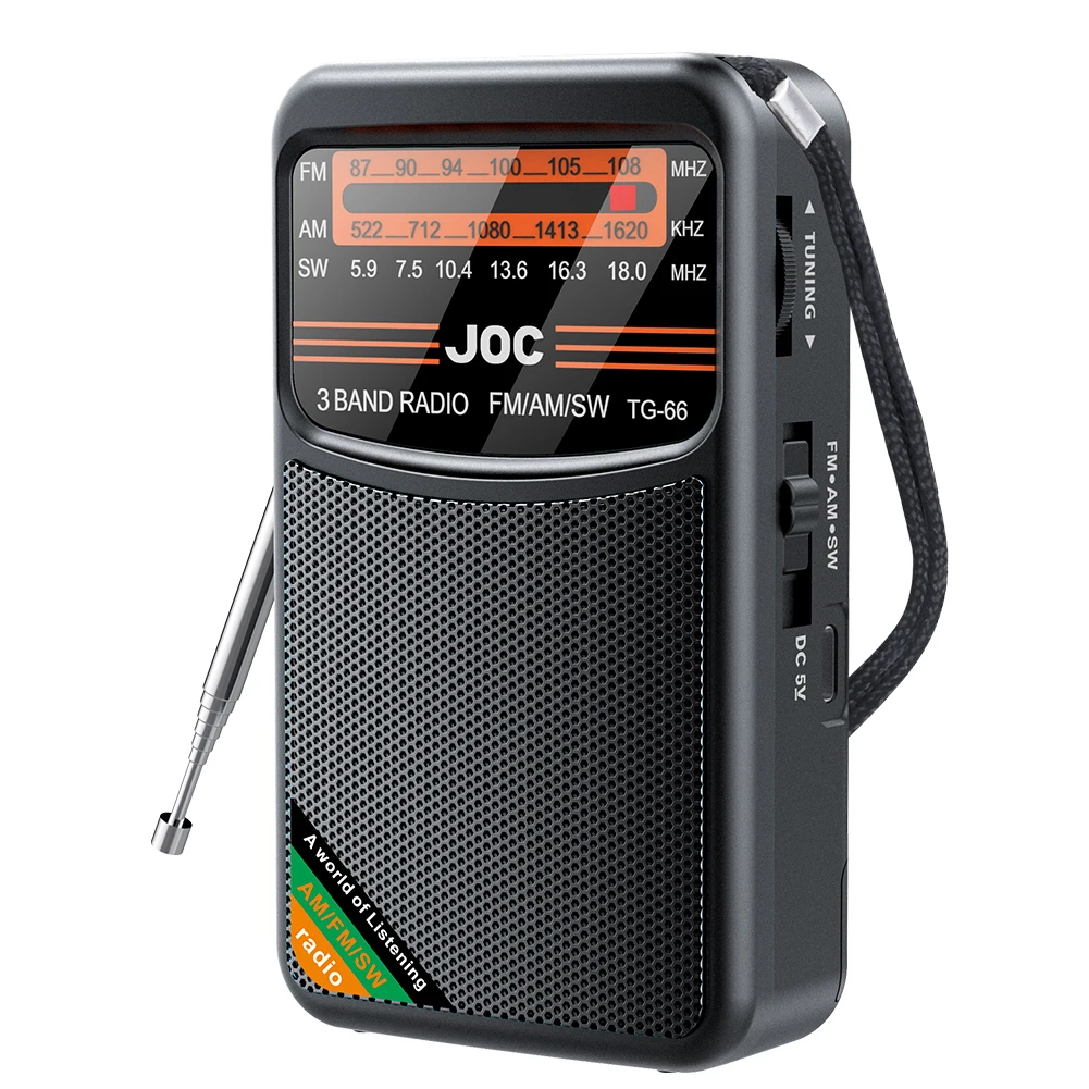 Radio de bolsillo de emergencia FM AM SW Radio tipo C recargable Transistor Radio con pantalla HD puntero Radio de bolsillo para personas mayores - imagen 4