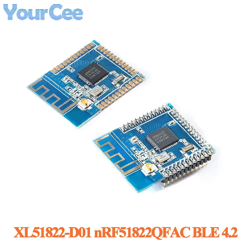 XL51822-D01 nRF51822QFAC 2,4G Ble 4,2 módulo inalámbrico Wifi de baja potencia SOC transmisión transparente compatible con Bluetooth