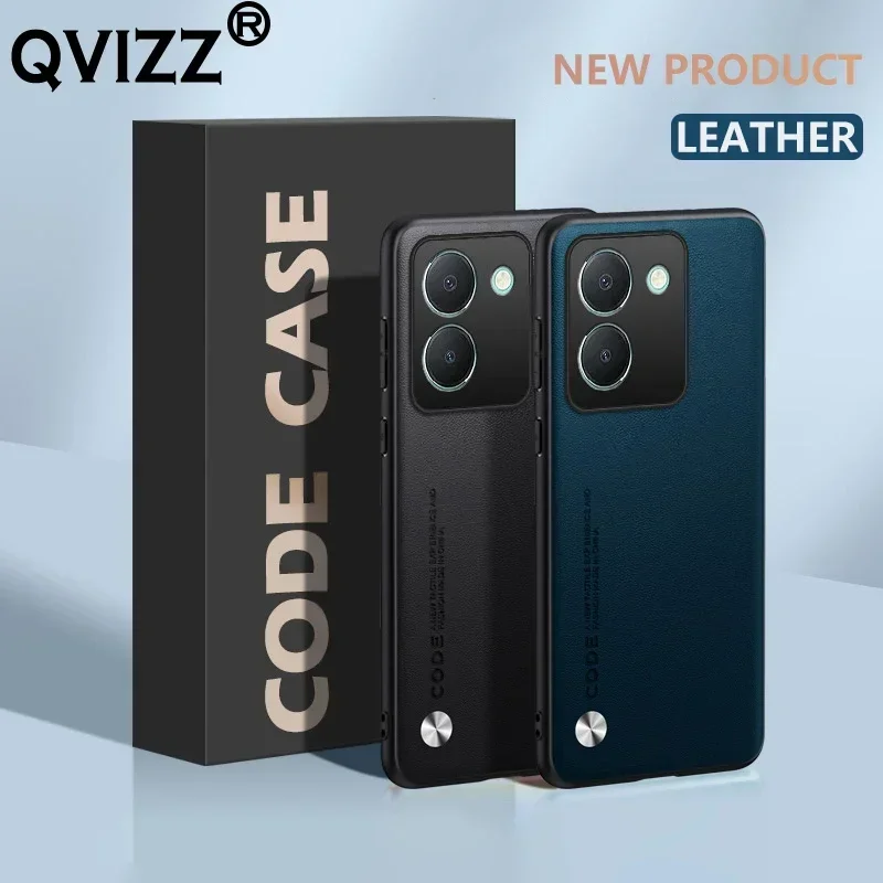 Funda de cuero para teléfono vivo Y36 4G Y 36, cubierta de protección de silicona de lente completa esmerilada de fibra de carbono de lujo, vivoY36 4G V2247 - imagen 3