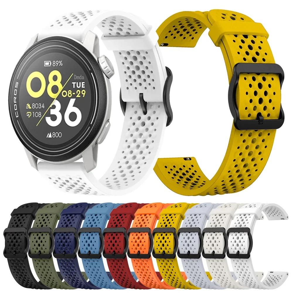 Correa deportiva de repuesto de 20 a 22mm para COROS PACE 3 2, Correa de reloj para COROS APEX 2 Pro, Correa de silicona de 46mm y 42mm