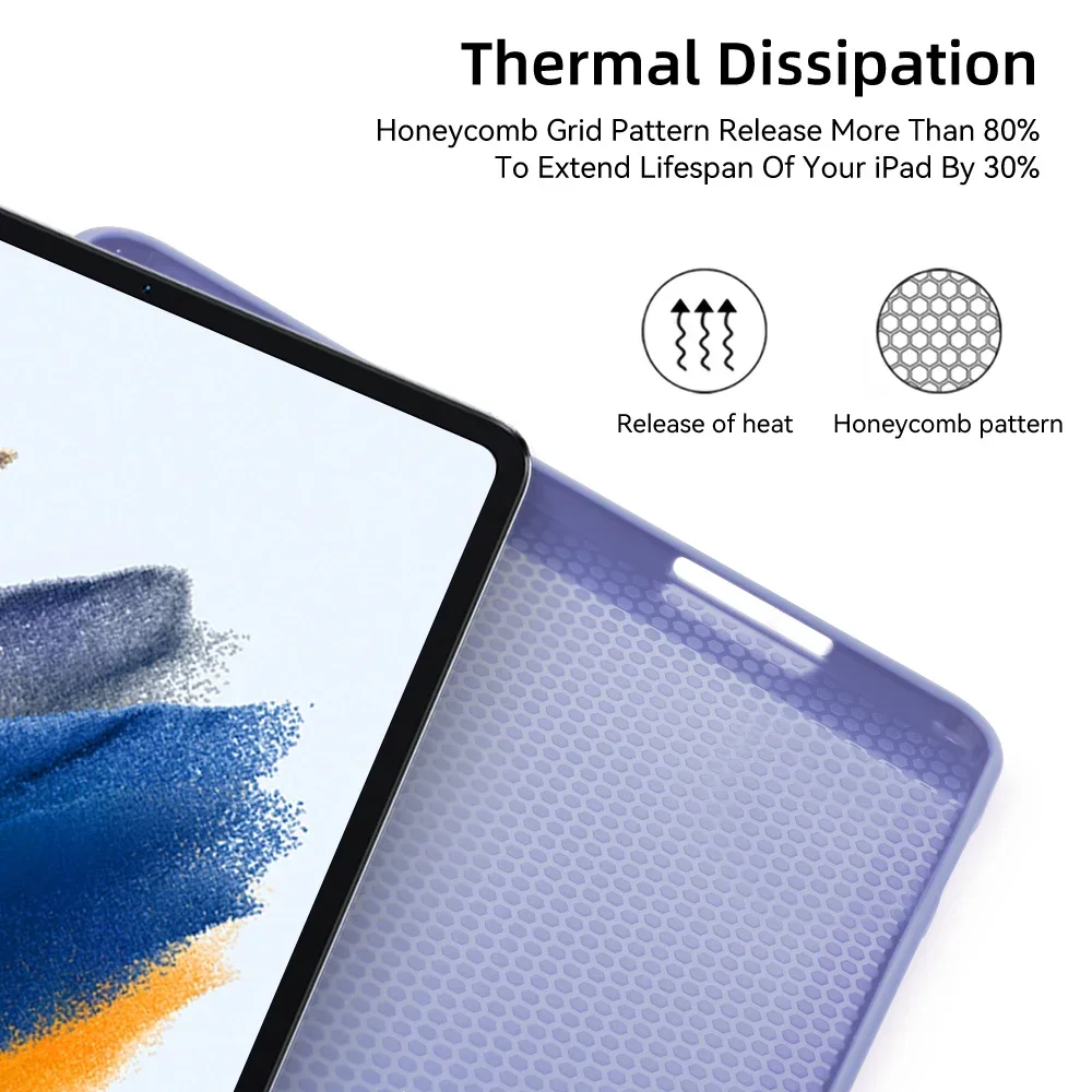 Funda compatible con Samsung Galaxy Tablet para S6 lite Tab A9 A8 A7 S7 S8 S9 y Plus FE Smart Auto función de encendido y apagado cubierta de silicona - imagen 5