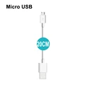 20CM White Micro USB