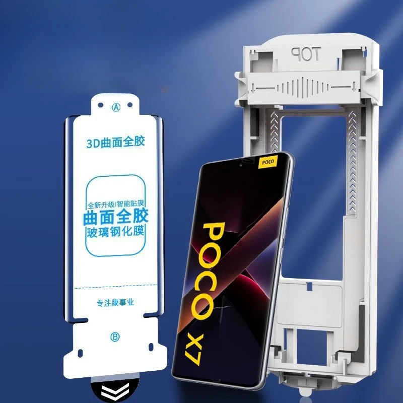 Para Xiaomi POCO X7 Note 14 Pro + protectores de pantalla de vidrio templado con pegamento completo curvo 3D película Premium sin polvo fácil instalación - imagen 2