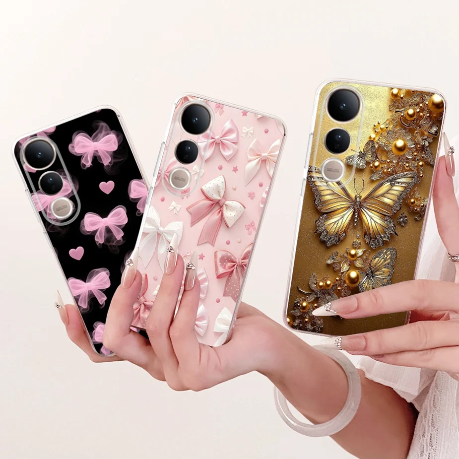 Para Vivo V50 Lite 4G 5G funda V2441 elegante mariposa cubierta pintada suave funda de teléfono delgada para Vivo V50 5G V2427 V 50 V50Lite Shell - imagen 4