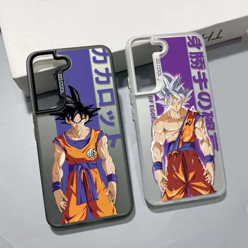 Art d-dragon Ball Cool Saiyan para Samsung Galaxy S25 S24 S23 S22 S21 Ultra Plus funda plateada colorida para teléfono