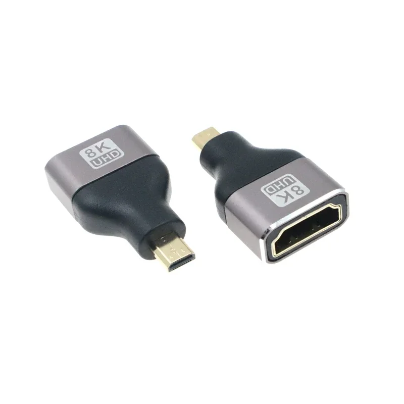 90 270 grados ángulo recto 2,1 8K 60Hz convertidor macho a hembra Micro Mini conector de Cable compatible con HDMI para TV portátil - imagen 5