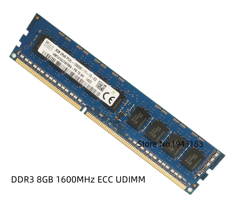 Hynix DDR3 8GB 1600MHz PC3L 12800E 2Rx8 Pure ECC estación de trabajo RAM memoria de servidor sin búfer