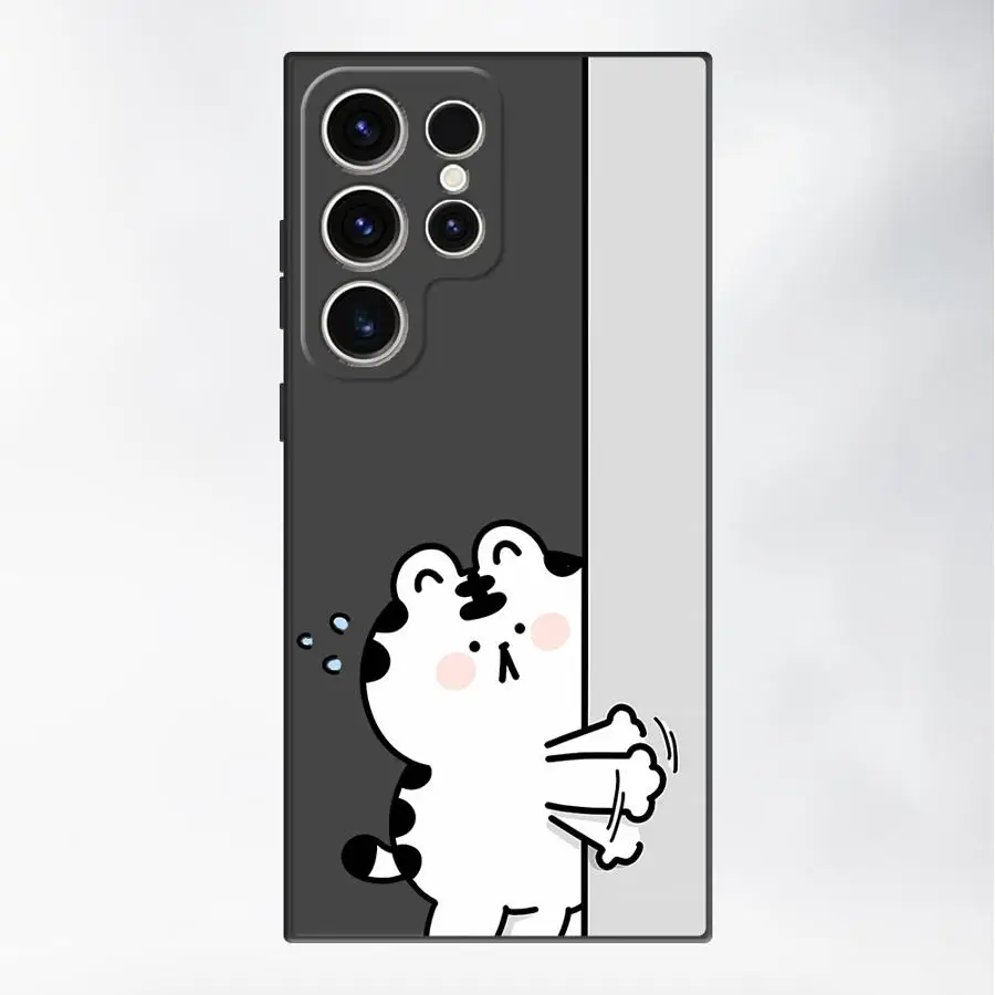 Funda suave negra divertida a juego para Samsung Galaxy S21 FE S20 S24 S25 Ultra S22 Plus S23Ultra S25 + S23 FE S24Ultra - imagen 3