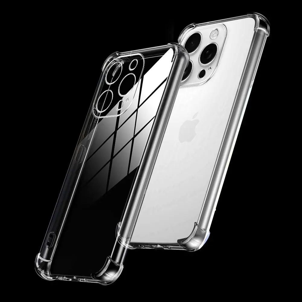 Funda de teléfono a prueba de golpes para iPhone 16 15 14 13 12 11 Pro Max 7 8 Plus SE 2020 SE2 2022, funda de silicona suave transparente - imagen 5