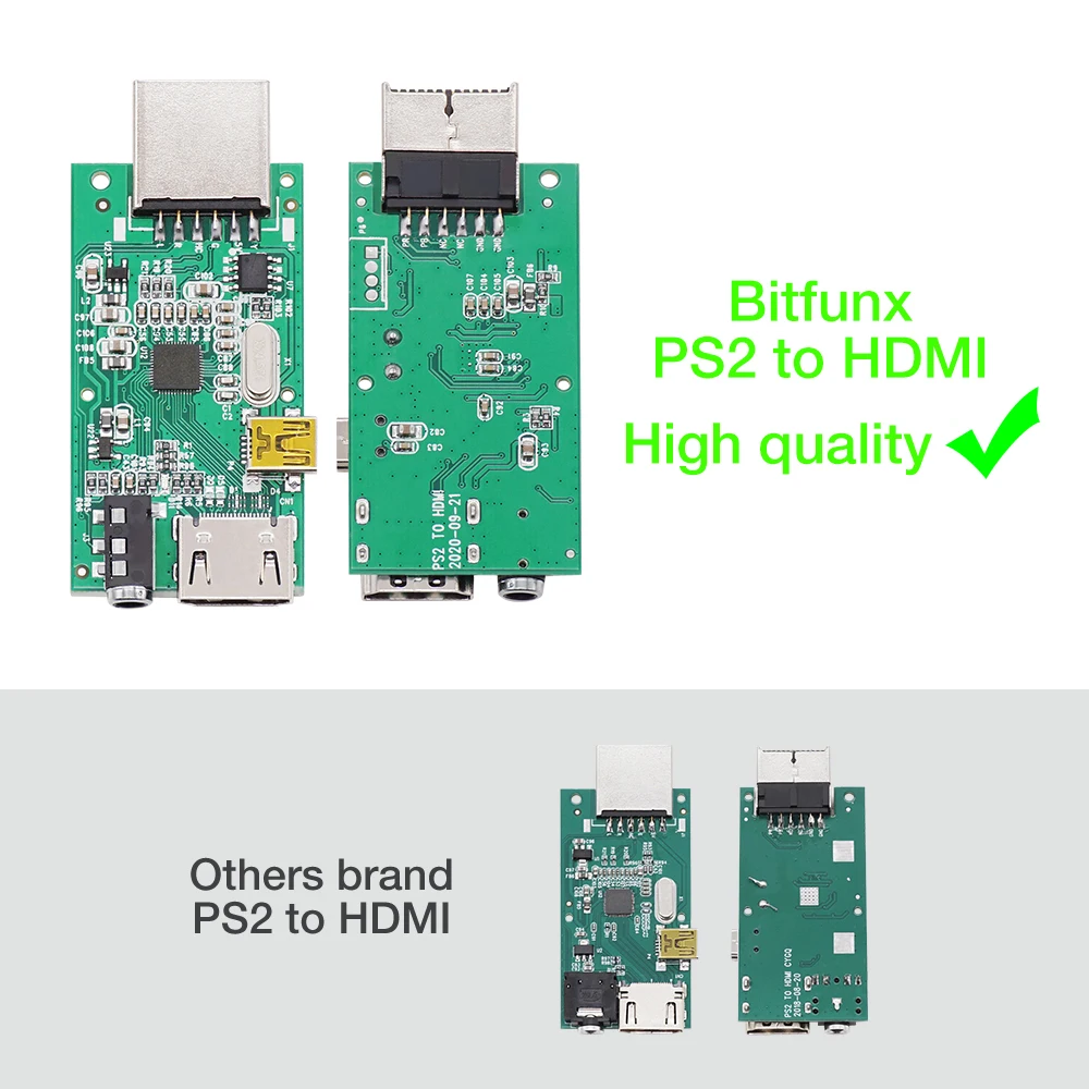 Bitfunx-convertidor de Audio y vídeo compatible con PS2 a HDMI, adaptador con Cable USB para SONY Playstation 2 PS2 PS3 - imagen 2