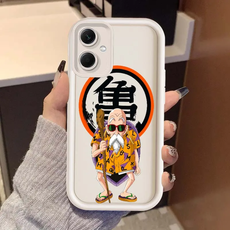 D-Dragon Ball Anime Master Roshi cubierta para Redmi Note 14 13 12 11 13R 12R 12T 11T Pro Plus caja de teléfono con escalera de ojos - imagen 4