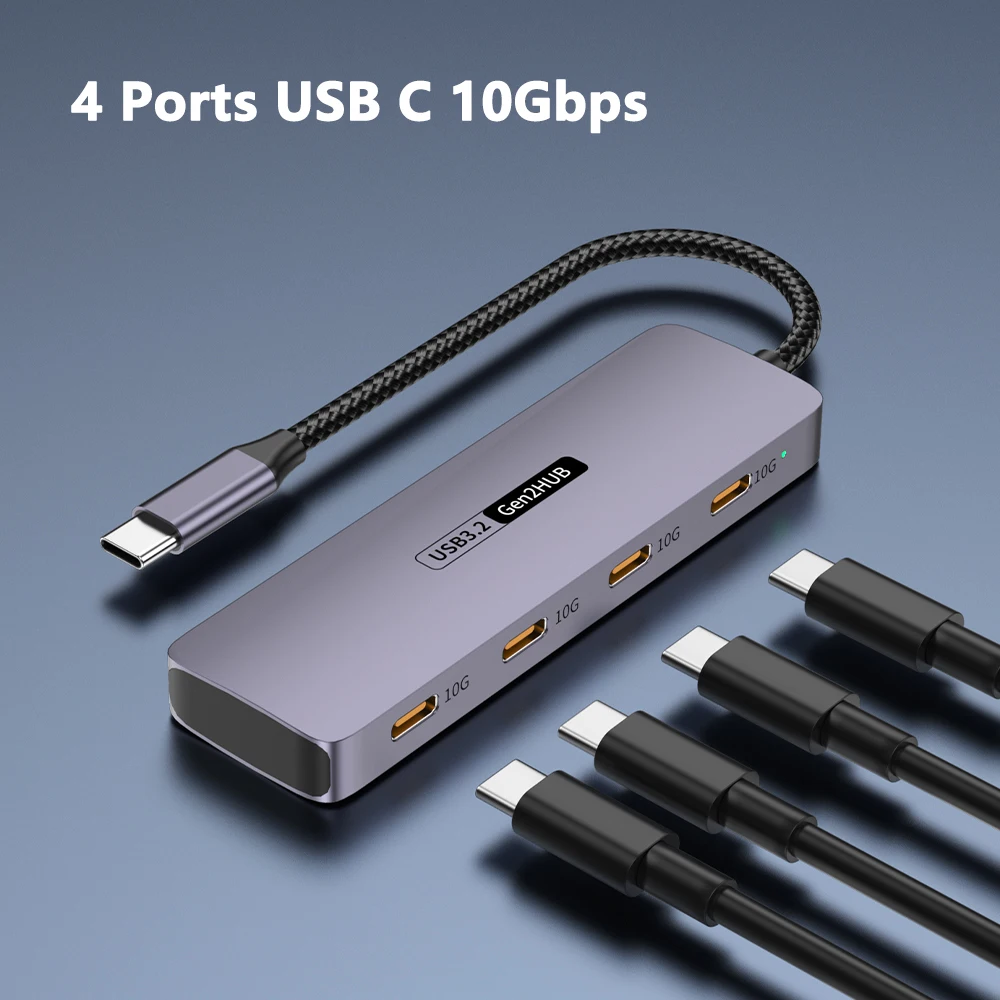 10Gbps USB3.2 Gen2 HUB USB C Hub divisor 10Gb para PC portátil MacBook Air/Pro iPhone 15/15 Plus/15 Pro Max Samsung S24 S23 Ultra - imagen 3