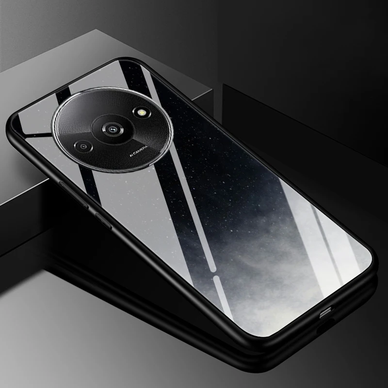 Funda dura de vidrio templado para Xiaomi Redmi A3, Funda de mármol, Coque para Xiaomi Redmi A3 2024, carcasas de teléfono, Funda RedmiA3 - imagen 4