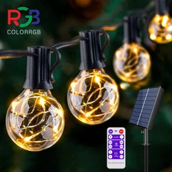 Guirnalda Solar LED G40 8 Modos – Impermeable Exterior Patio y Bistro