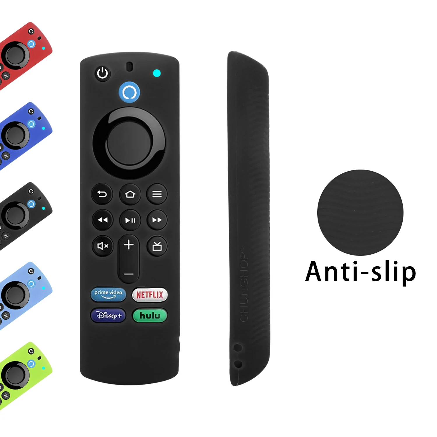 Funda de silicona apta para Amazon Alexa Fire Home Smart TV Control remoto Stick tercera generación cubierta protectora antideslizante a prueba de golpes - imagen 3