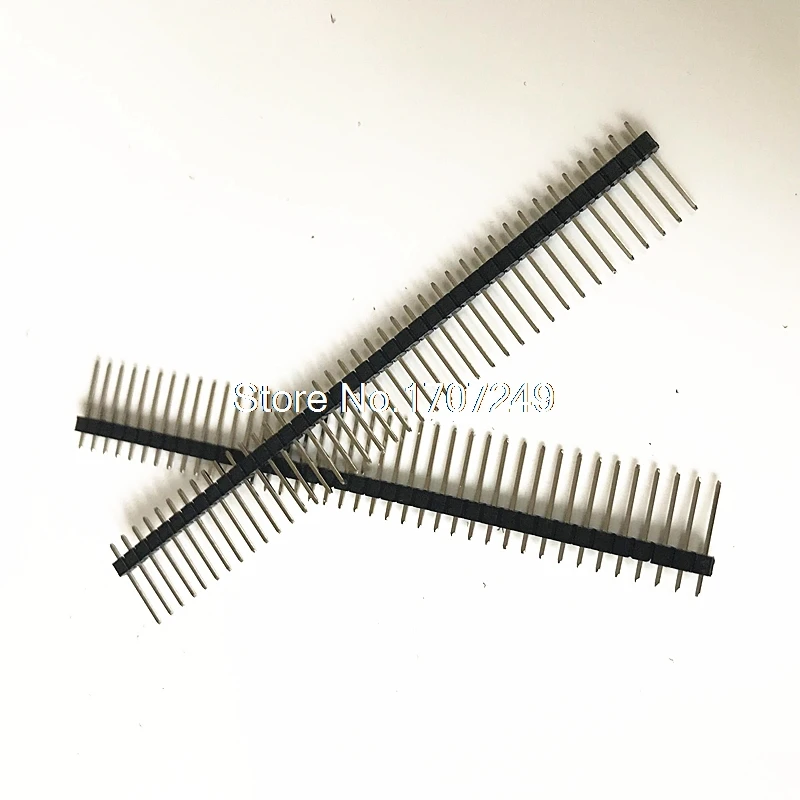 Tira de cabezal de Pin de una sola fila para Arduino PCB, 200 piezas, 1x40P, 40 Pines, 2,54mm, 1x40, 15mm de altura - imagen 3