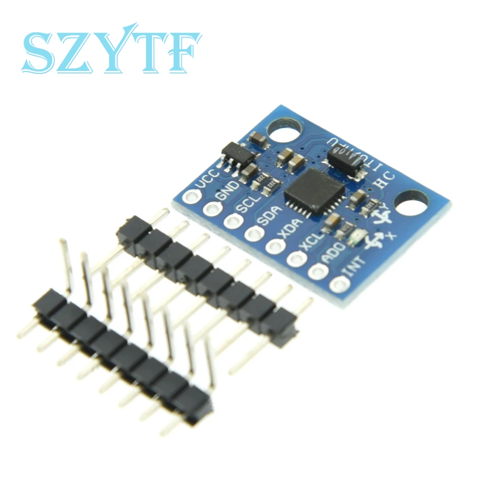 Sensores giroscópicos analógicos I2C GY-521 MPU6050 de 3 ejes, módulo acelerómetro de 3 ejes para Arduino con pines, 3-5V DC