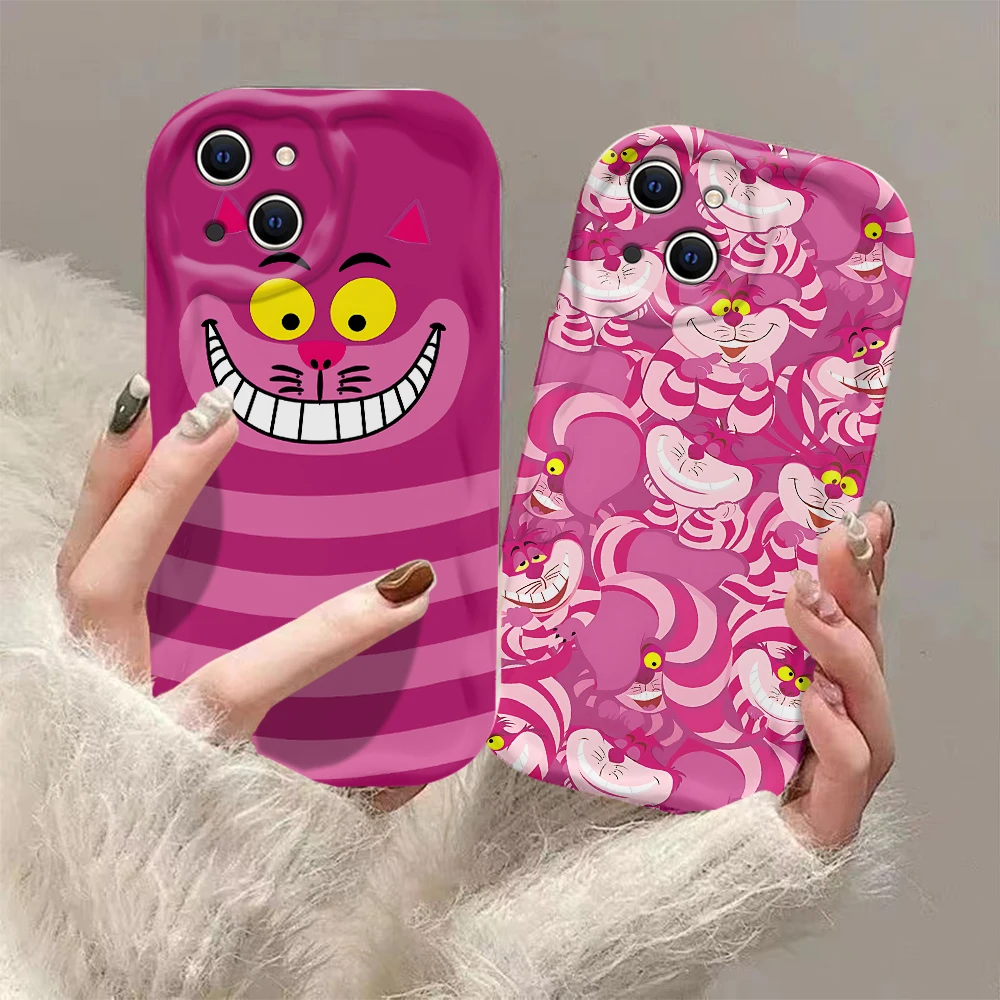 Funda de gato Cheshire 3D Wave para Xiaomi, carcasa bonita para Redmi 13C, 12, 12C, 10, 10C, 9, 9C, A1, A2, K50, K40, Note 13, 12, 11, 10 Pro Plus, 4G, 5G - imagen 2