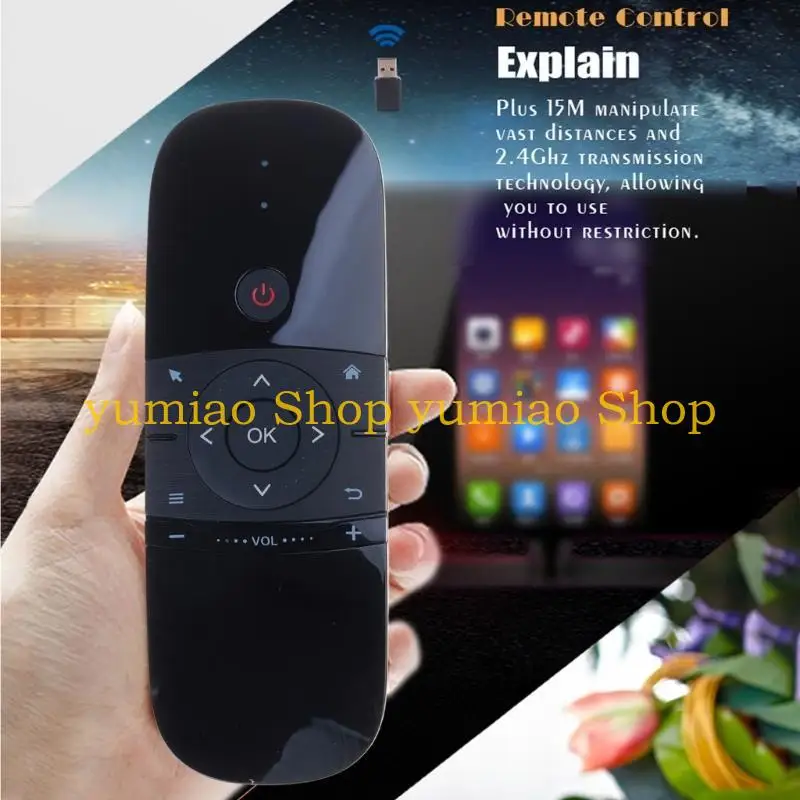 587B W1 Control remoto portátil 2,4G Air Mouse teclado 2 en 1 para PCTV Box Universal - imagen 5