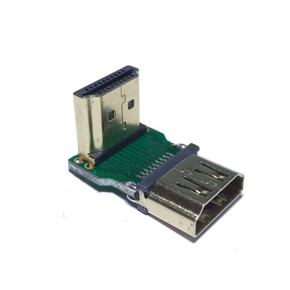 HDMI codo ángulo recto PCB macho a hembra esquina ultrafina adaptador de extensión de alta definición adaptador HDMI macho a hembra - imagen 2