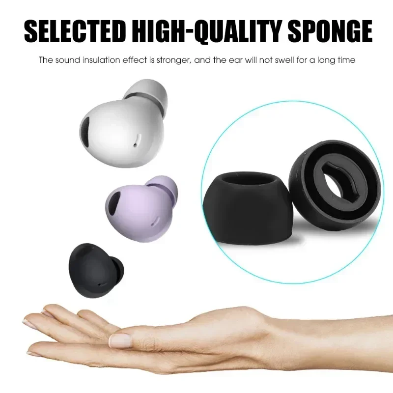 Almohadillas de silicona suave para Samsung Galaxy Buds Pro, accesorios para auriculares, almohadillas de repuesto para auriculares, tamaño L, M, S - imagen 3