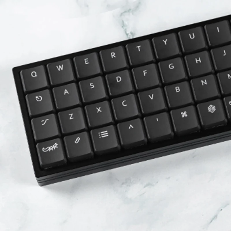 Chosfox 69 teclas CFX negro blanco transparente de perfil bajo Choc PBT Keycap RGB para teclado mecánico Kailh 1350 con interruptor de perfil bajo