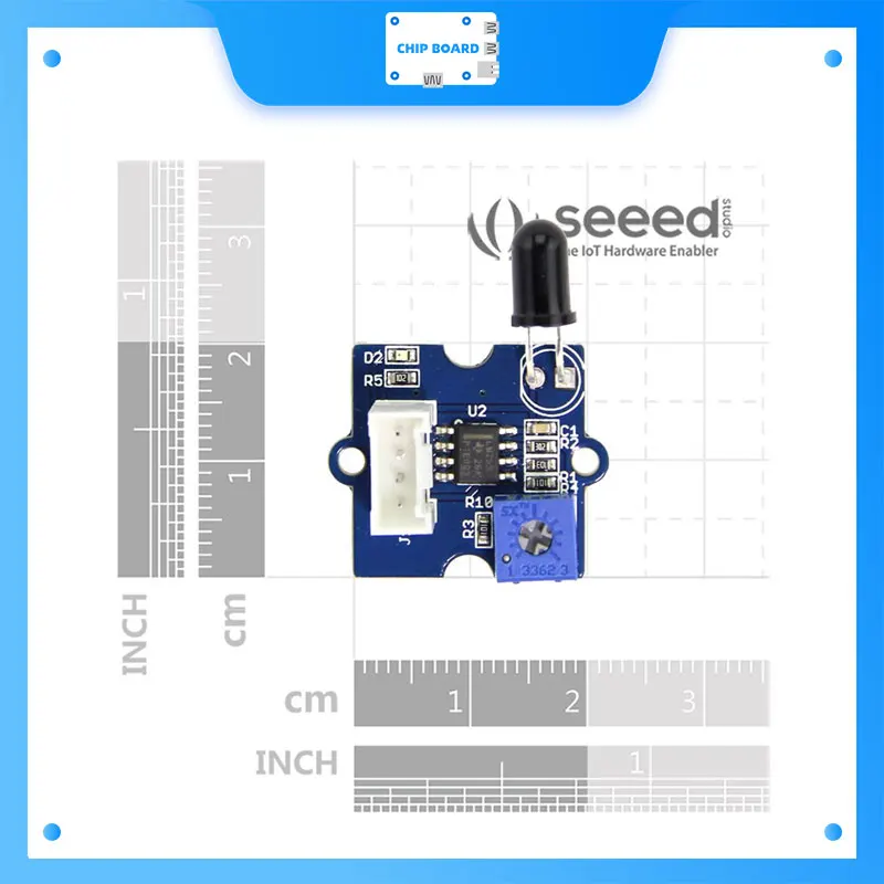 Grove - Sensor de llama, sensor YG1006 con alta velocidad de 15 lúmenes/cm y alta sensibilidad ideal para sistema de alarma contra incendios - imagen 4