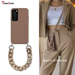 Funda Silicona Huawei P50 / P40 / P30 / P20 Lite Pro – Cordón Mármol