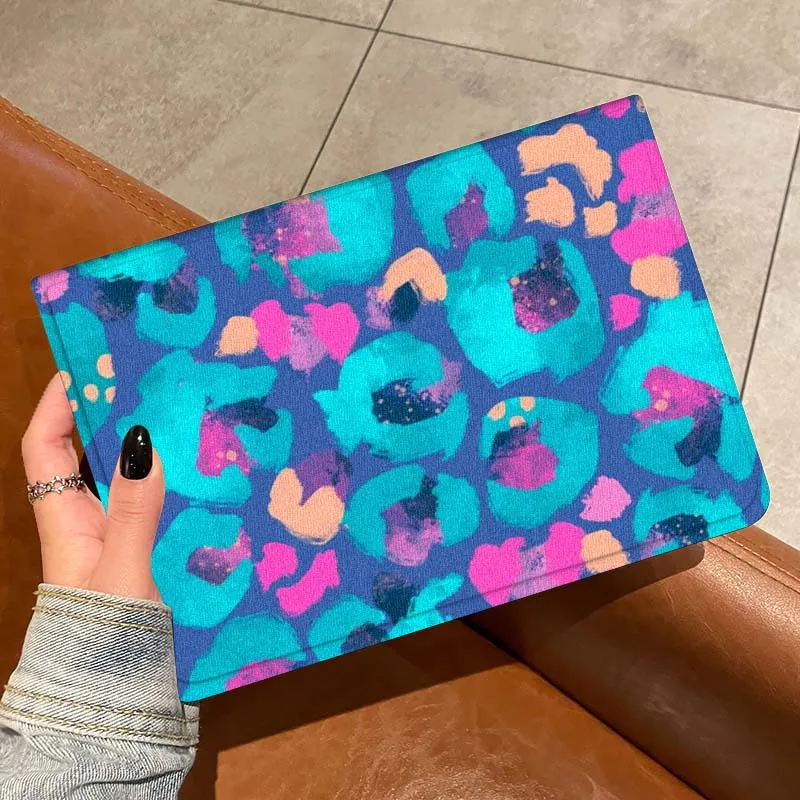 Arte colorido estampado de leopardo para Xiaomi Redmi Mi Pad 2 4 5 6 6s 7 8 11 12,5 12,4 11,2 8,7 SE Pro Plus Max funda para tableta - imagen 3