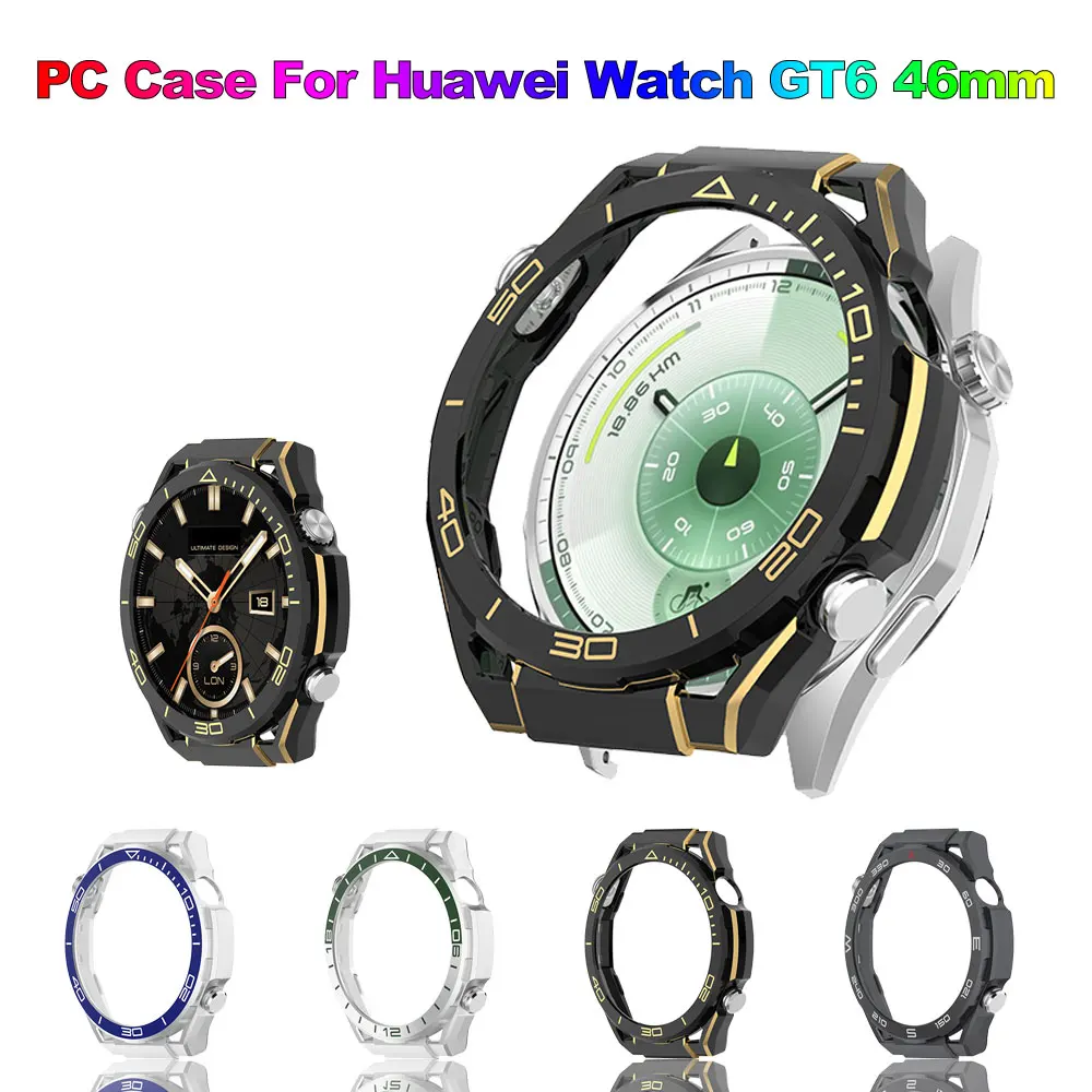 Funda protectora de PC para Huawei Watch GT6 Pro, 46mm, marco de reloj hueco, funda de parachoques, parachoques, marco de reloj hueco