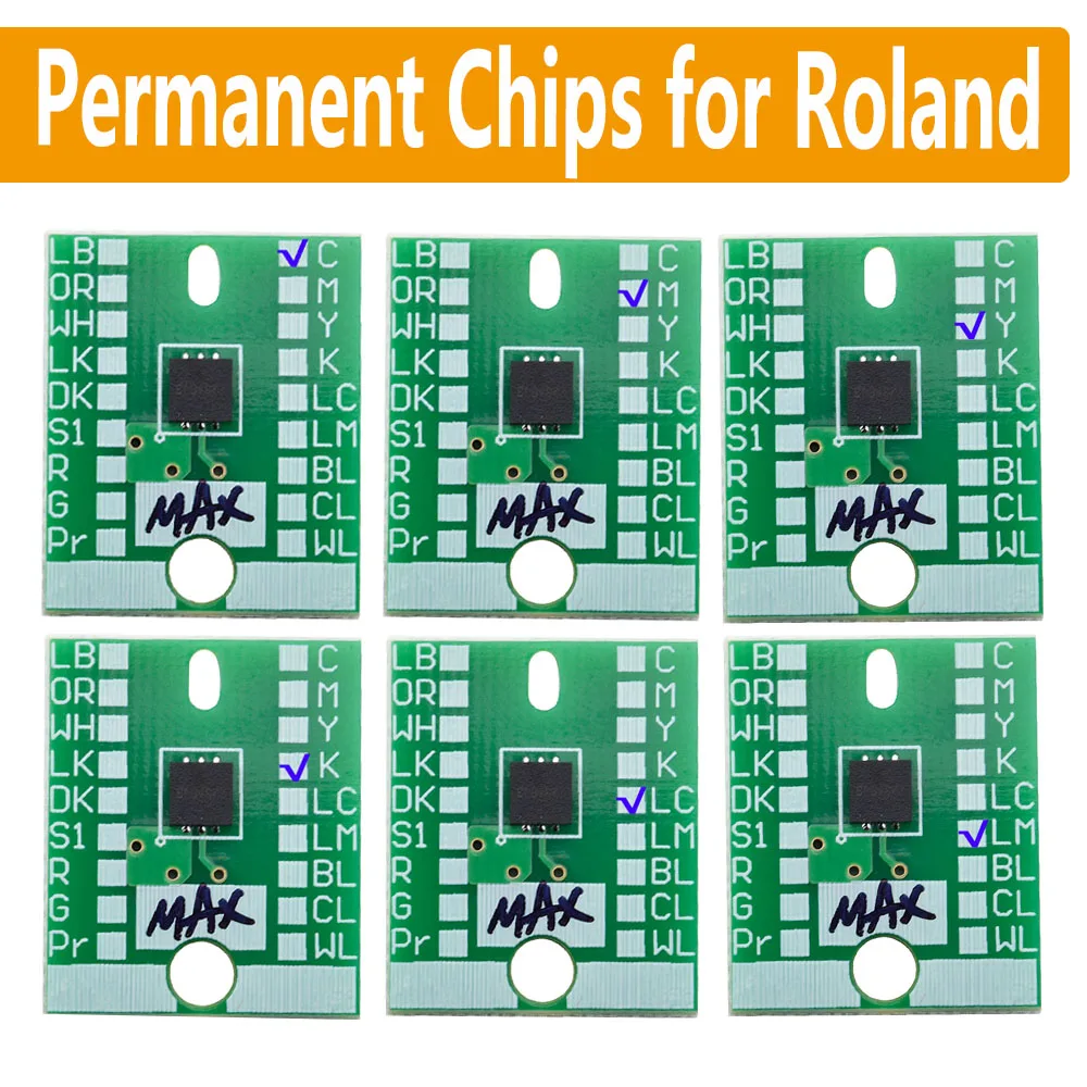 Chip permanente MAX para Chip de cartucho de tinta Roland de 440ml para SP-540i SP-300i SP-300i VS640 VP540 XC540 XJ540 SJ540 SJ745