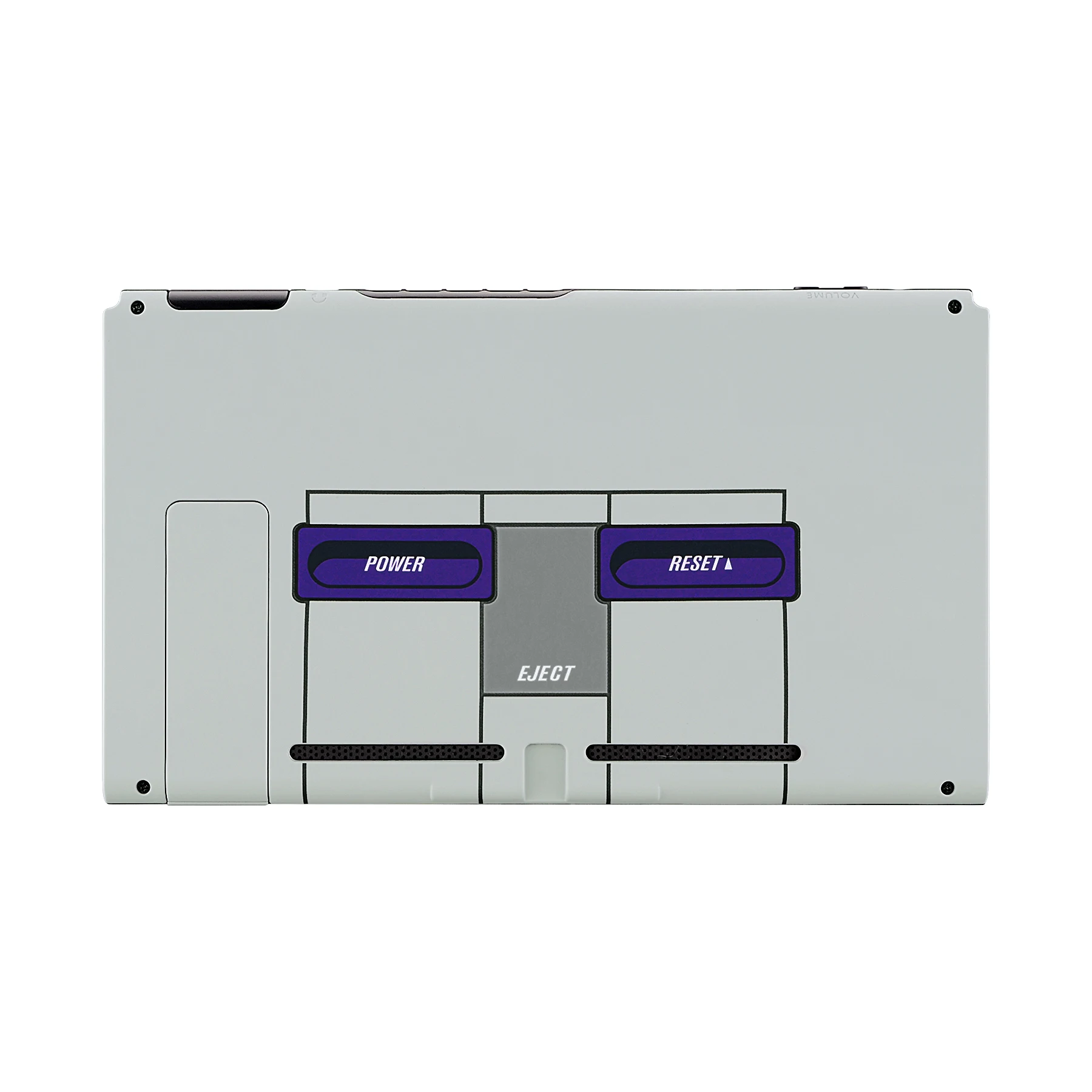 EXtremeRate Grip-placa trasera para consola, carcasa de repuesto con soporte para NS Switch, estilo SNES clásico - imagen 3