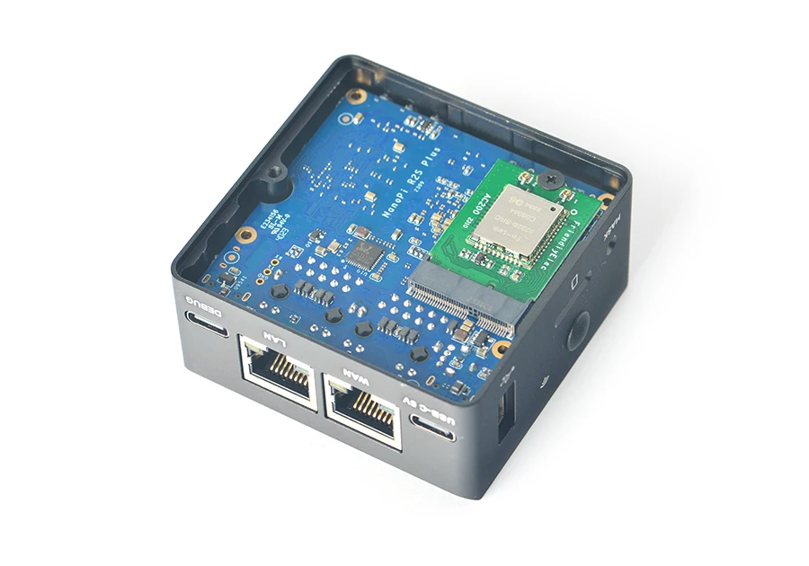 NanoPi R2S Plus Mini Placa de desarrollo RK3328, puertos Ethernet de doble Gigabit, 32GBeMMC, compatible con M.2WiF - imagen 5