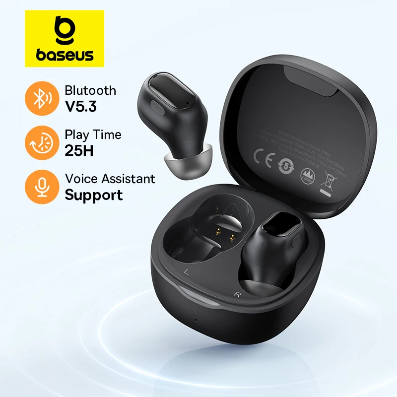 Baseus Bowie WM01 TWS auriculares inalámbricos Bluetooth 5,3 auriculares HD auriculares de Control táctil para auriculares iOS/Android - imagen 2
