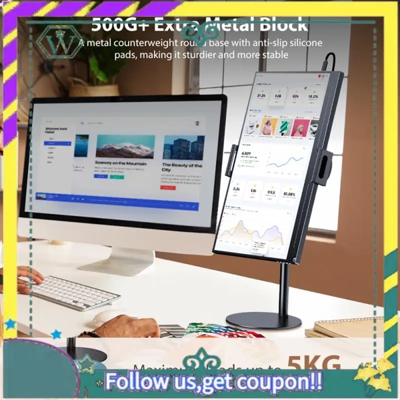 NEW Portable Monitor Tablet Holder Standing Adjustable Monitor Stand Height Tablet Bracket Desktop Clamp Stand Mount - imagen 2