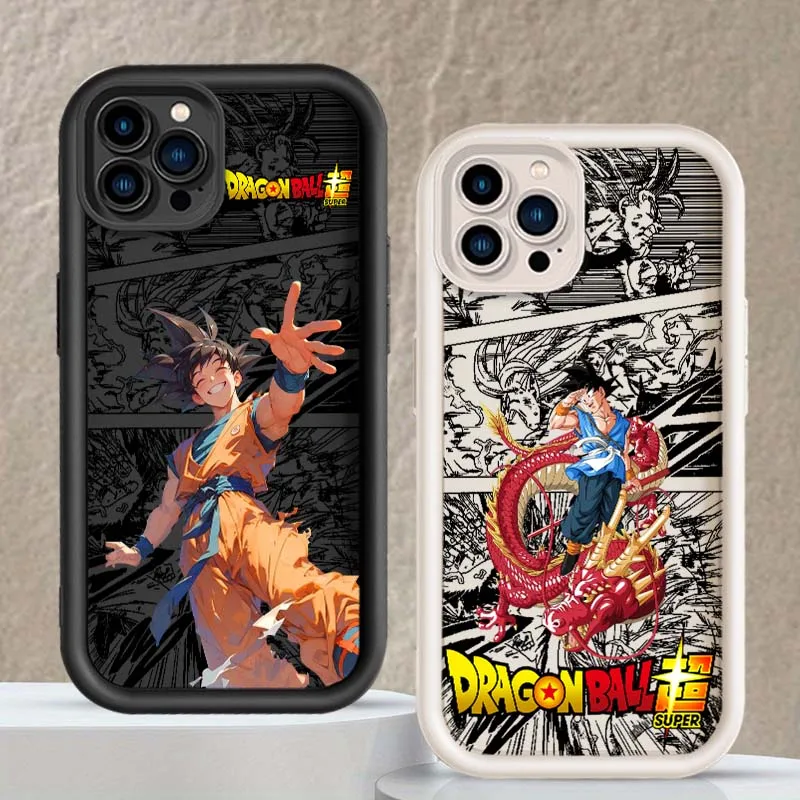 D-Dragon Ball Anime Goku para Apple iPhone 17 16 15 14 13 12 11 Plus Pro Max Eye Ladder funda de teléfono