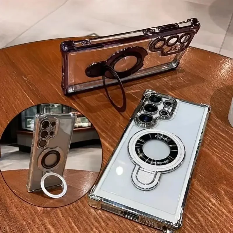 Funda magnética con soporte Magsafe para Samsung Galaxy A56 A36 A26 A17 A07 A25 A16 A15 A14 A55 A35 A82 A52S, funda a prueba de golpes - imagen 3