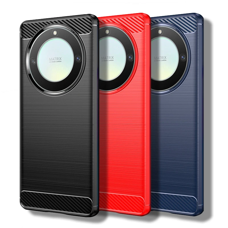 Honor-funda protectora de silicona a prueba de golpes para móvil, funda protectora de 6,67 pulgadas, de fibra de carbono, para Honor X7A X8A X9A 5G