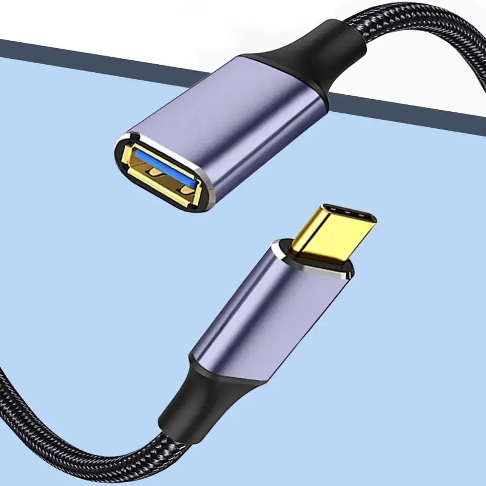 Cable profesional de alta velocidad tipo C a USB 3,0 A, macho a hembra, adaptador OTG para ordenador portátil, Cable de extensión para teclado y ratón de coche