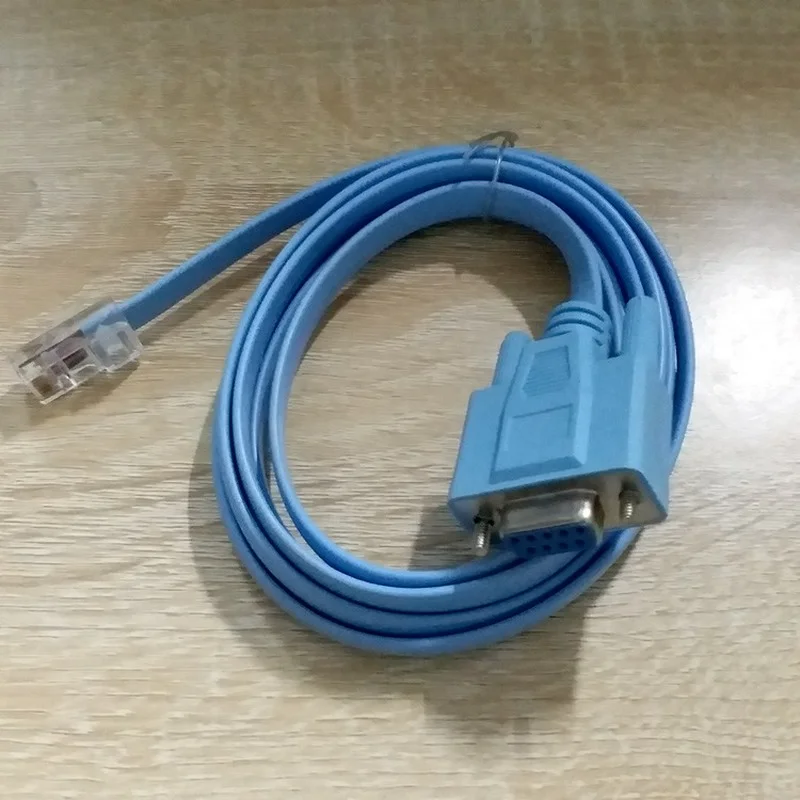 Para Cable de consola Cisco RJ45 Cat5 Ethernet a Rs232 DB9 puerto COM enrutadores serie hembra Cable adaptador de red azul 1,5 m 6 pies - imagen 5