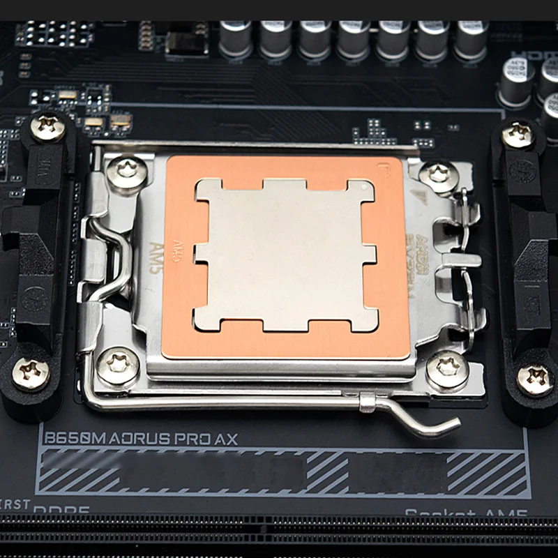 Marco de contacto de CPU TEUCER AM5, marco envolvente completo de cobre puro, armadura de disipador térmico de CPU de mejor refrigeración para AMD 7950X 7900X 7700X 7600X - imagen 5