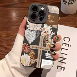 Funda Xiaomi Redmi Note 14 5G Floral Suave Antigolpes con Letras