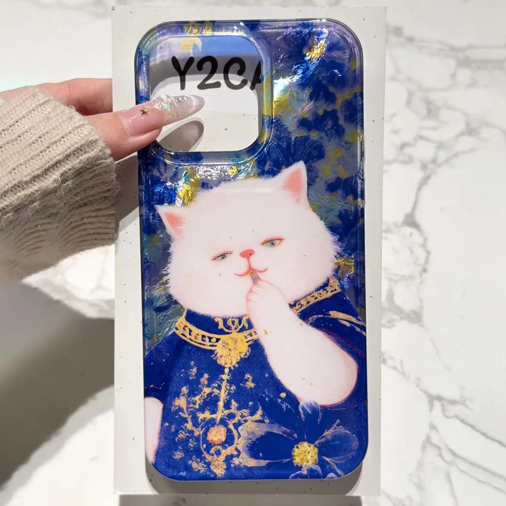 Funda de teléfono transparente a prueba de golpes con diseño de gato para Samsung Galaxy A56 A07 A17 A55 A36 A26 A16 A53 A06 A14 A24 A34 A54 A15 A12 - imagen 3