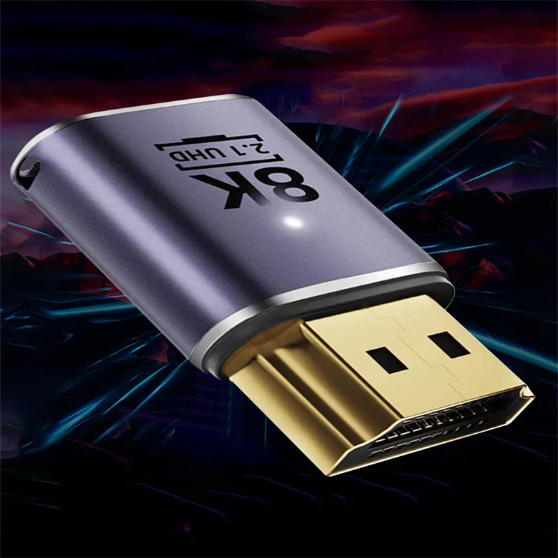 Adaptador convertidor macho a hembra para ordenador de escritorio, convertidor de 8K, 60Hz, 48Gbps, compatible con 4K, 120Hz, codo/recto para proyector - imagen 3