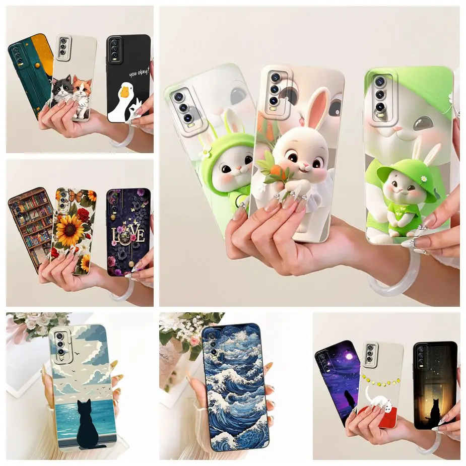 For Vivo Y20 Y20i Y20s Case V2029 Cute Cartoon Cover For Vivo Y20a Y20g Y20t Soft TPU Phone Cases For Vivo Y12s Y11s Y12a Fundas