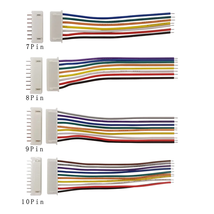 Conectores de Cable JST XH2.54, 2/3/4/5/6/7/8/9/10 pines XH, 2,54mm, conector macho y hembra, longitud de 200mm, 26AWG, 5/10 juegos - imagen 5