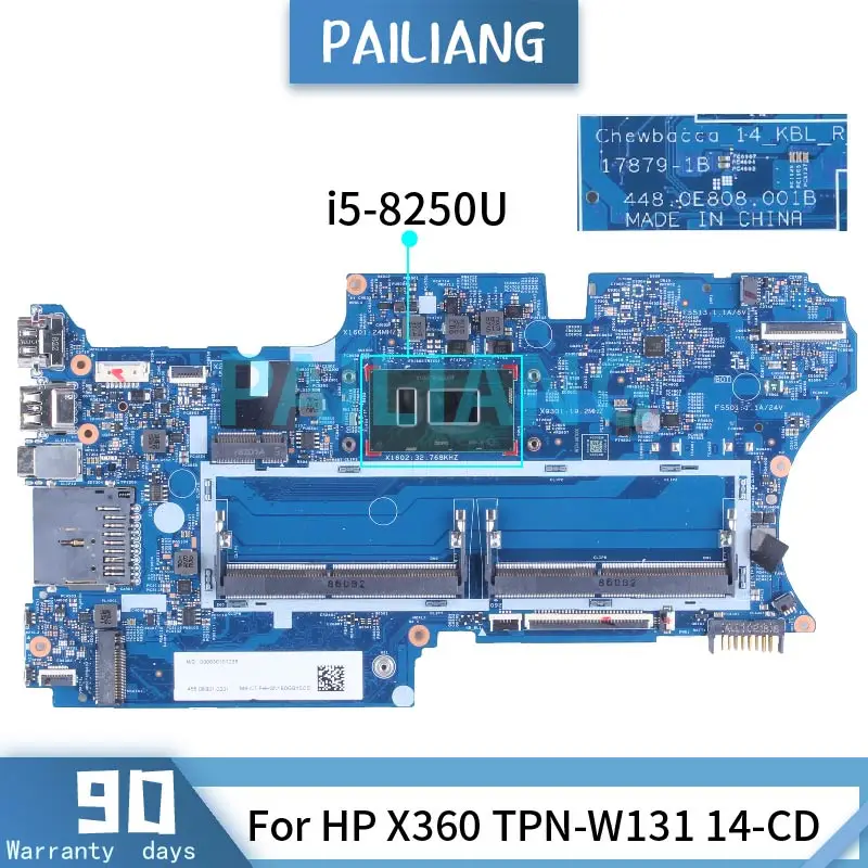 Placa base para portátil HP X360 TPN-W131, placa base de ordenador portátil con 14 CD, 17879-1B, 448.0E808.001B, SR3LA, DDR4 - imagen 2
